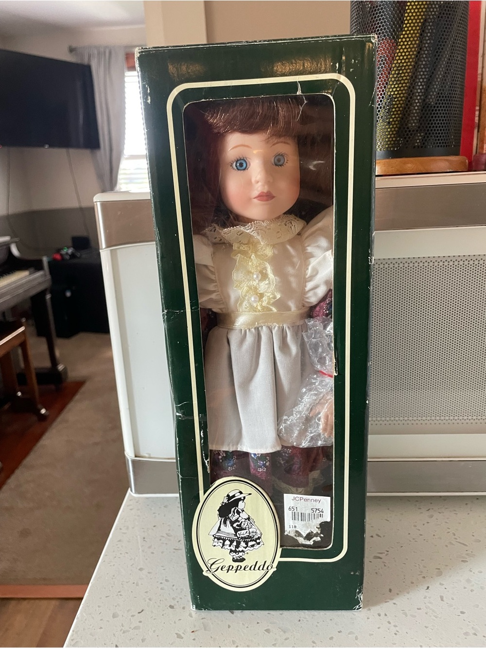 Vintage Geppeddo Porcelain Collectors Doll